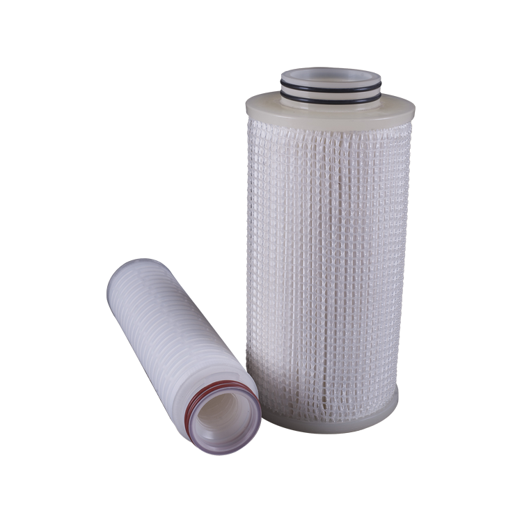 Folded types of cartridge filter Plastic pp sediment filter cartridge with 5 micron pp/ss core cartridge filter 10 inch
