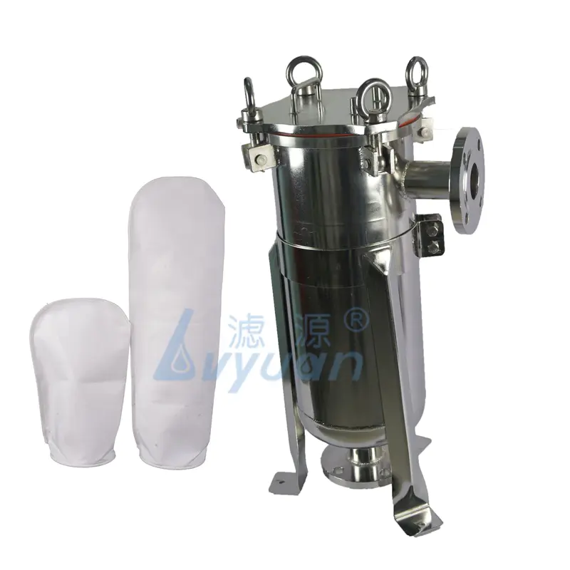 Water purification16 32 inch Stainless steel 304 316L pleated bag cartridge filter housing