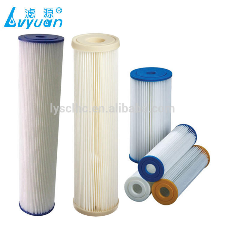 Whole house washable reusable sediment water filter pleated folding poly-ester swimming pool filter cartridge for Spa Home use