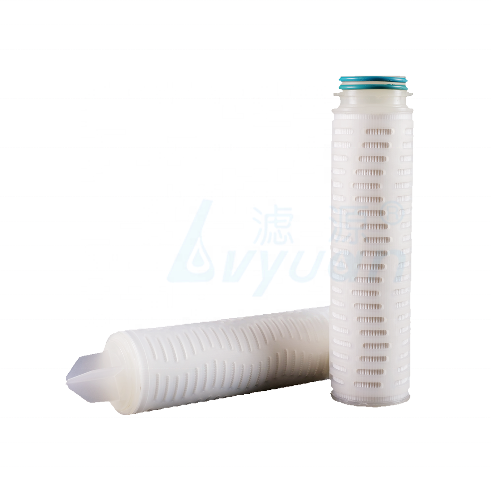 0.2 micron good filtration pleated water filter cartridge with nylon 6 filter media
