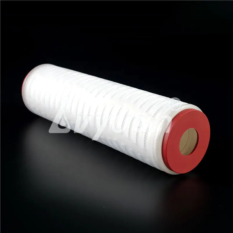 Pharmaceutical medical use Micro membrane 0.2 0.45 um Pleated fiberglass filter glass fiber cartridge with 222 226 end code