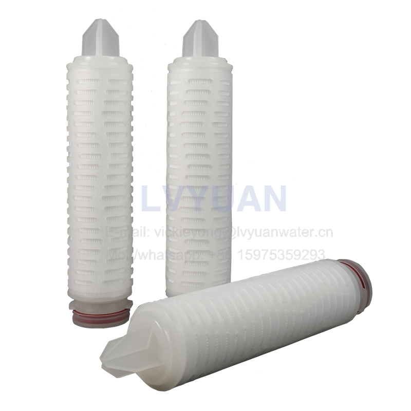 10 inch 5 micron sediment pleated membrane PP pleated candle filter for beer/wine/liquid/beverage filter housing