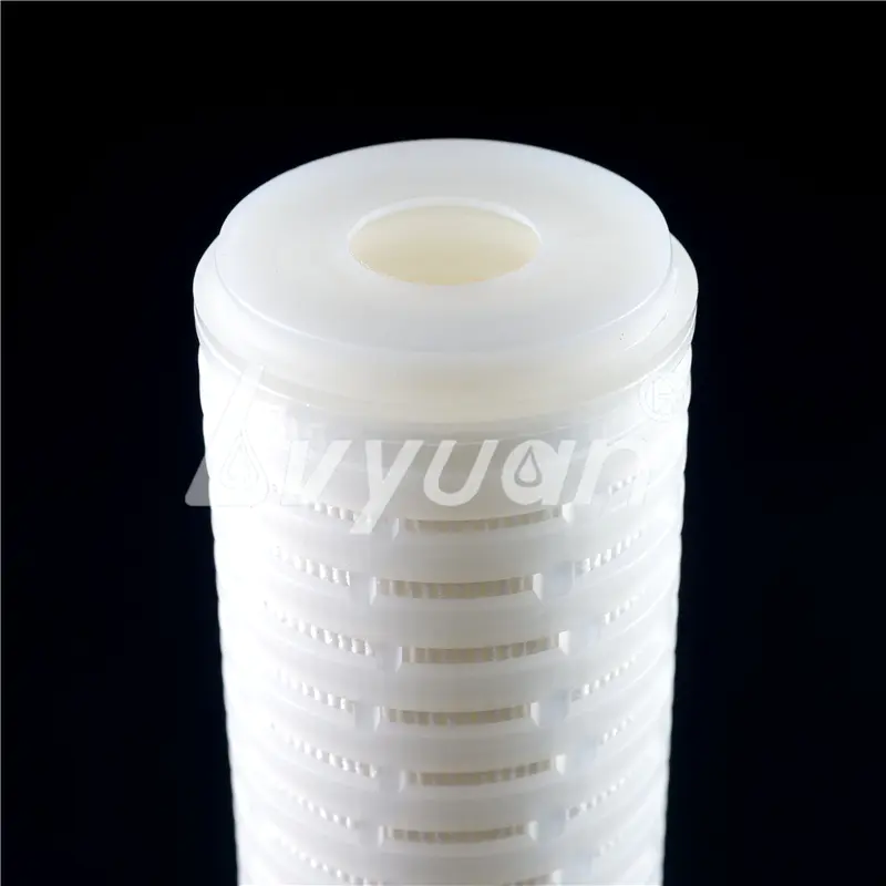 Polypropylene PTFE PES Nylon Glassfiber water filtering Pleated Filter Element with 0.2/1/3/5/10 micron