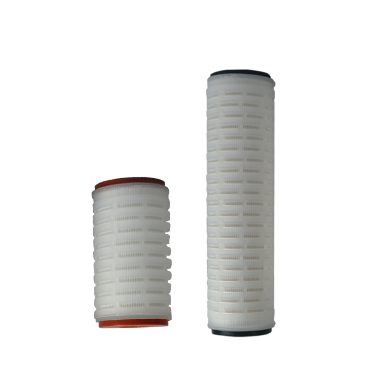 High flow rate pleated membrane PP PTFE media micron pleated filter cartridge for stainless steel filter housing 10 20 inch