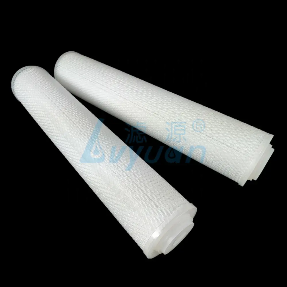 20 inch big size pleated filters with ss cartridge filter housing for water filtration