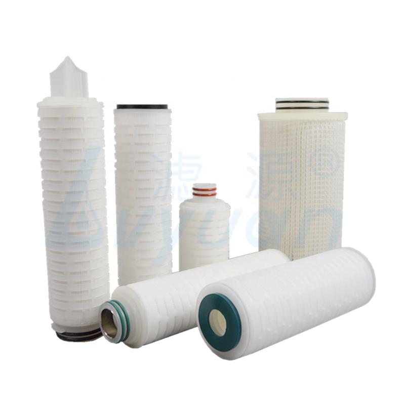 industrial 10 micron polypropylene pleated water filter cartridgeadapter with internal stainless steel reinforce ring