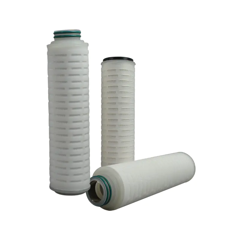 High quality cheap 02 micron pleated water filter cartridge