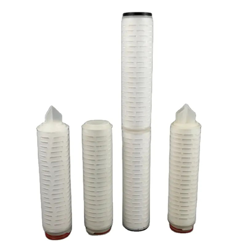 0.1 0.2 0.45 1 3 5 10 25 50 microns Polypropylene pp pleated filter element security filter cartridge with DOE or SOE end adapt