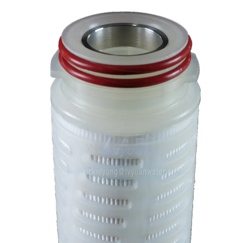 High flow rate 0.2 1 5 10 microns pleated filter cartridge with PP PTFE PVDF PES membrane