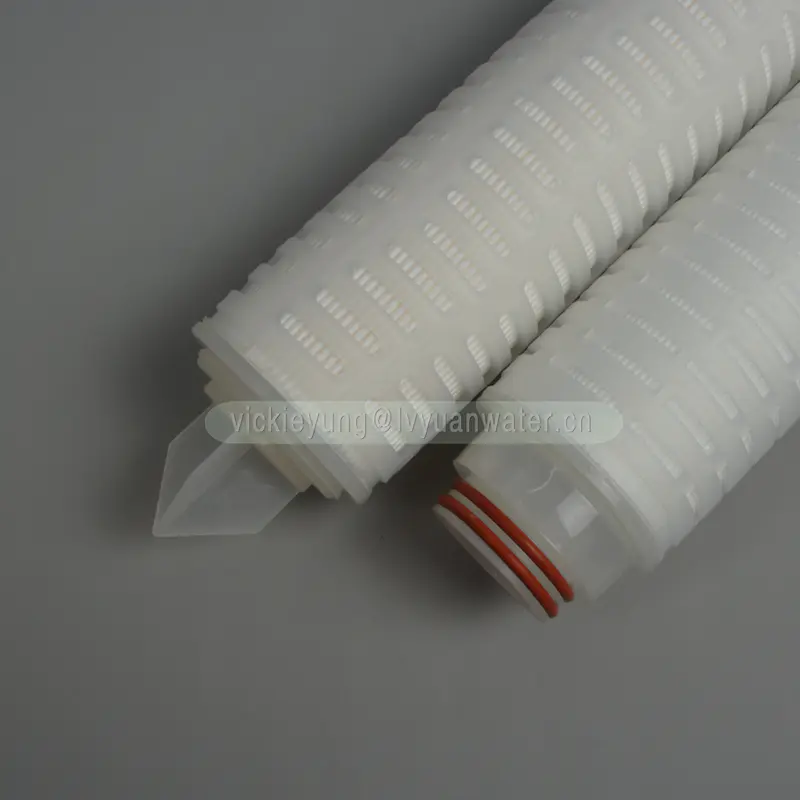 Slim filter candle PP/PVDF 0.45 filtration precision 10 inch pleated microns filter for 10 inch cartridge filter SS housing