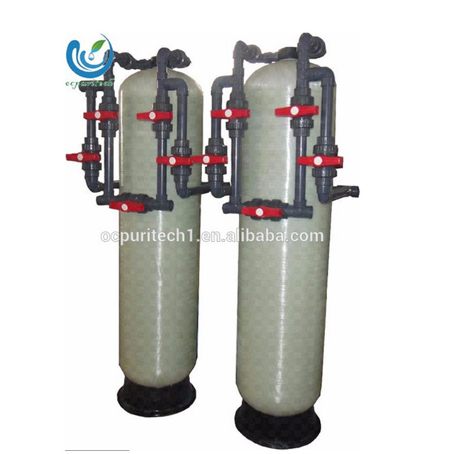 3TPH FRP Pressure Quartz Sand And Activated Carbon Filter for RO Water Pretreatment