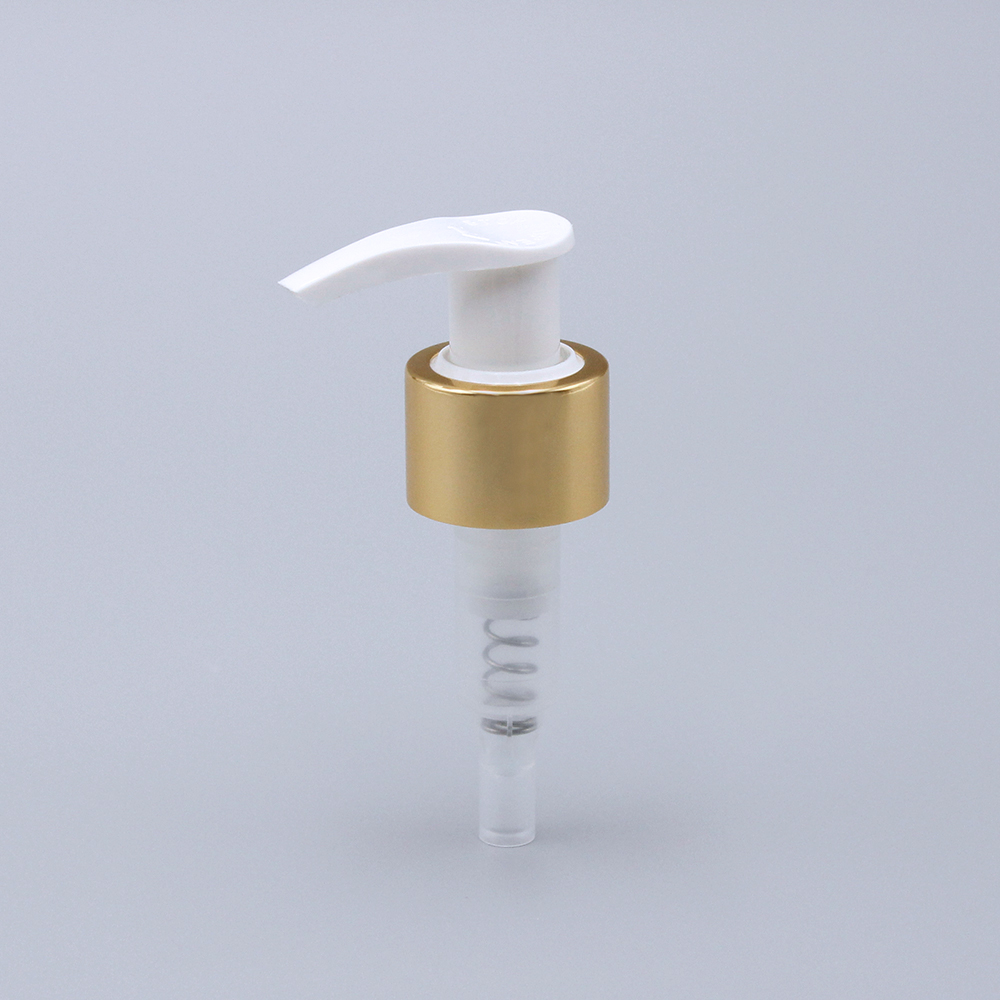 Plastic Smooth Ribber Lotion Pump Gold Silver Aluminium 24/410 Luxury PUMP Sprayer Bottles