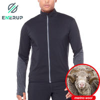 Enerup Streetwear Softshell Wind Cheater Merino Wool Fleece Veste Hiver Varisty Jacket Homme For Men