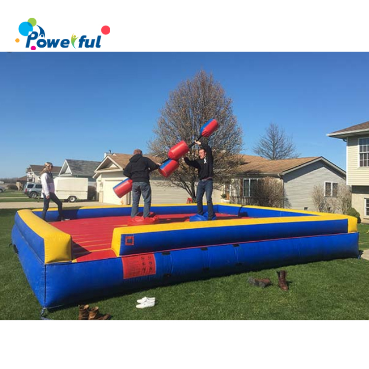 Popular Game Inflatable Gladiator Arena With Foam Jousting Stick