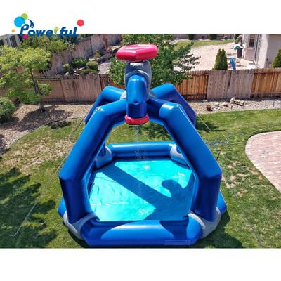 Backyard Water Game Carnival Inflatable Water Splasher Game With Pool