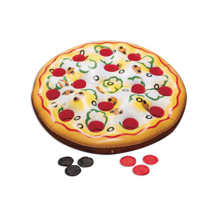 Outdoor inflatable party game inflatable pizza toss game