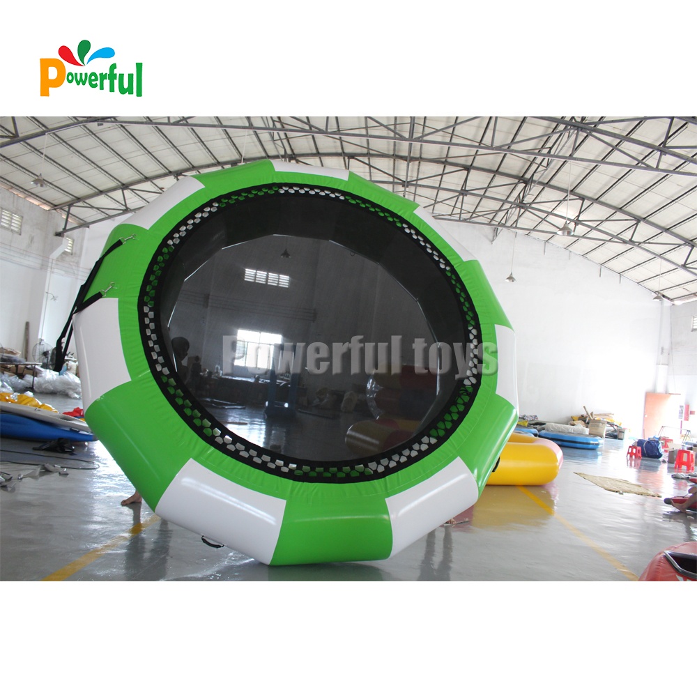 PVC Tarpaulin Inflatable Water Toys Water Trampoline with Climbing Ladder for Fun