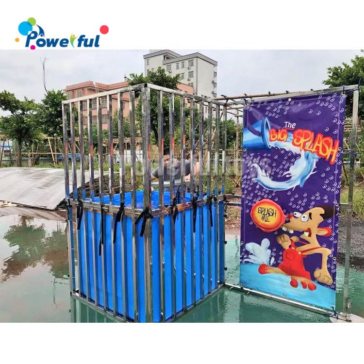 Water park popular game interactive inflatable Dunk Tank Game