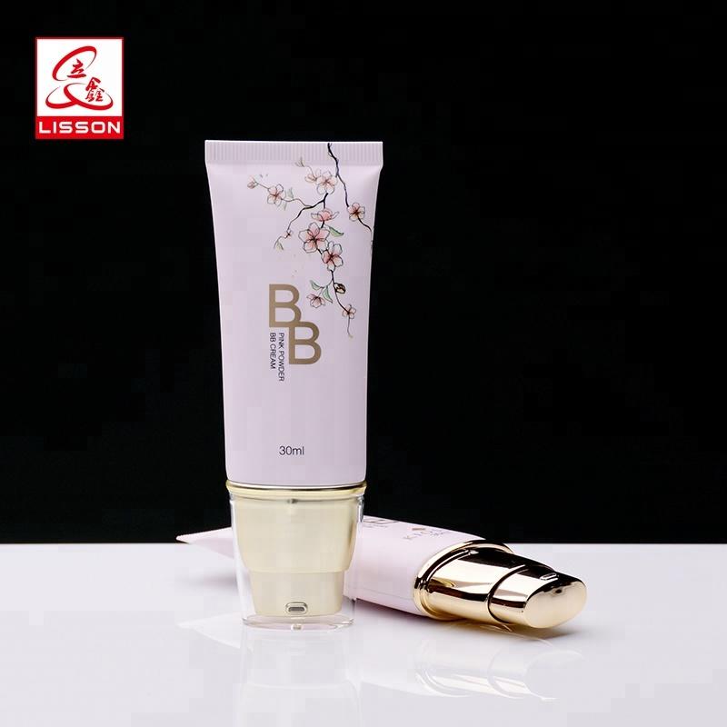 China hot stamping 40ml cosmetic airless tube