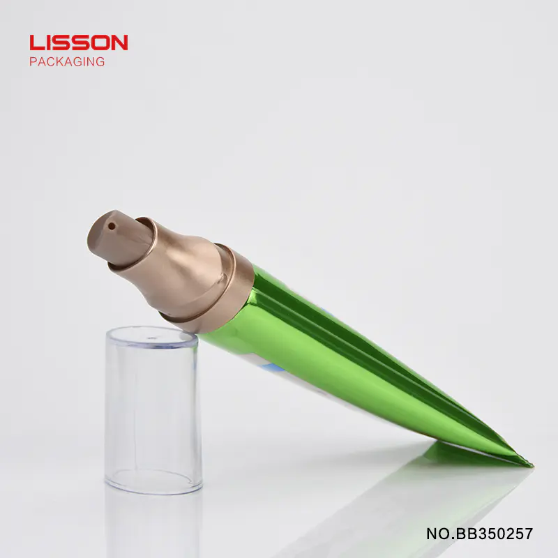 Lisson New Model High gloss Material Oval Pump Head Oval Tube Cosmetic Packaging