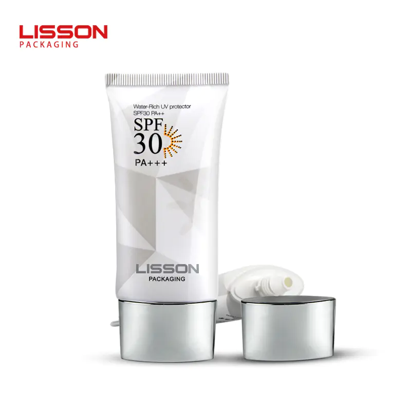 50g Empty Oval Cosmetic Packaging tube For Sunscreen BB cream foundation super oval PE tube