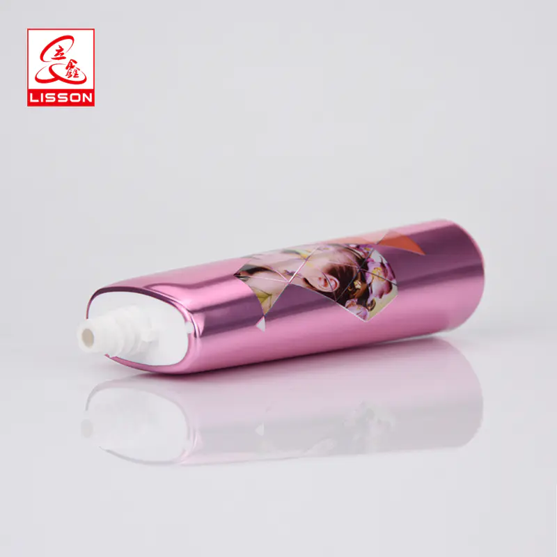 Custom cosmetic oval laminated packaging BB cream tube with acrylic cap