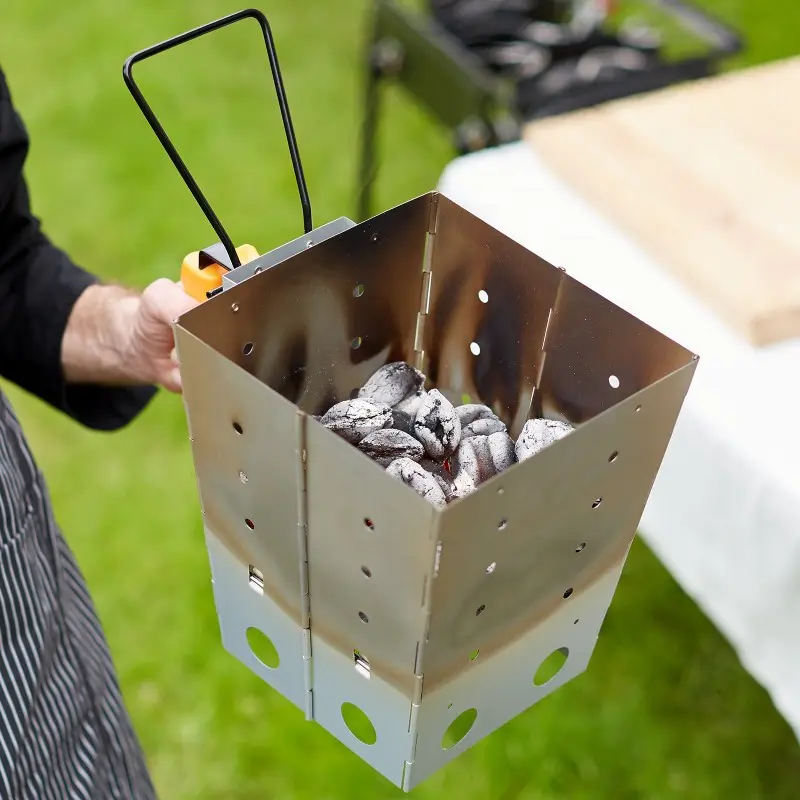 Foldable Stainless Steel Charcoal Starter
