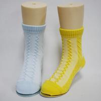 Jacquard style fashion 100% cotton funny kids socks Tube socks OEM Children Solid Color Mesh Socks