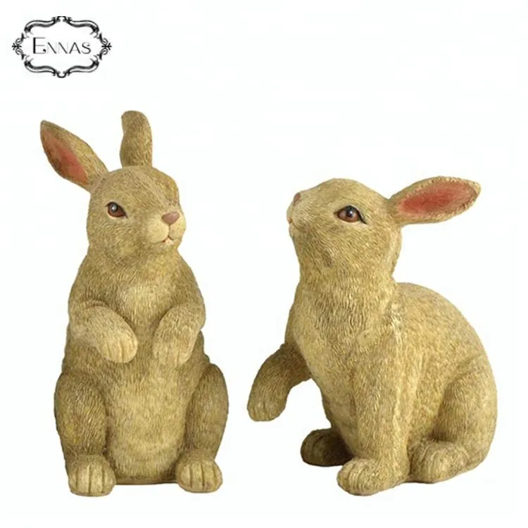 Garden resin easter gift rabbit statues with custom different poses