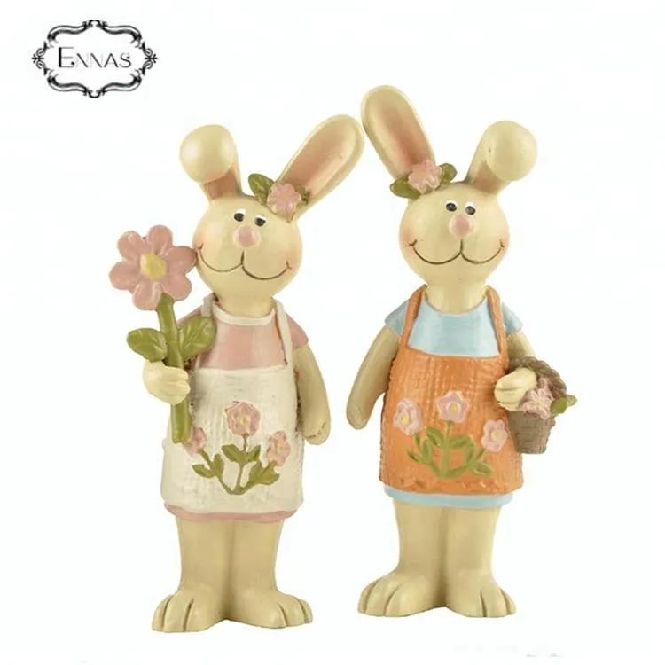 Easter rabbit holiday innovative style resin outdoor animal statues bunny for home