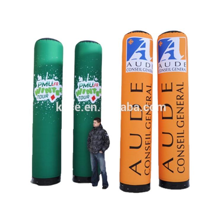 10'ft customized inflatable pillar cylinder, inflatable lighting tubes