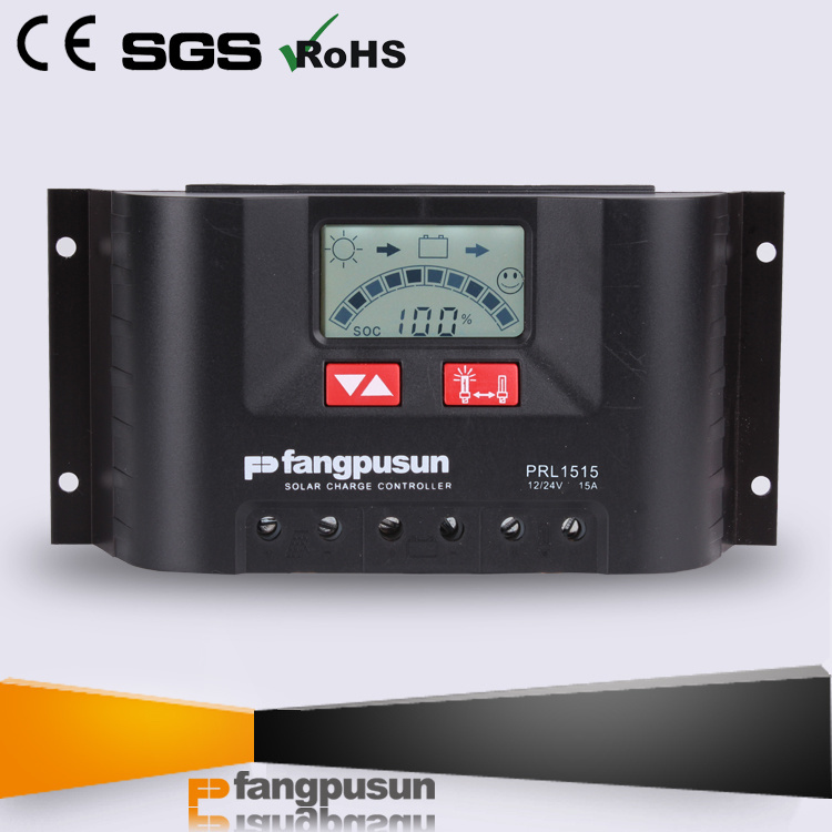 Fangpusun Design Prl1515 PWM Solar Controllers 15A 12V 24V Solar Panel Charge Controller