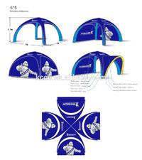 Hot popular easy assemble 4X4 Outdoor inflatable advertising event tent