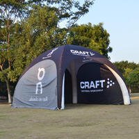 Inflatable event tent with side walls, inflatable pipe tent for trade show