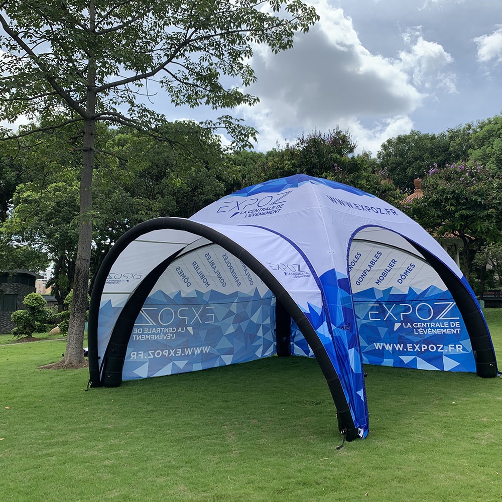 5x5 meters High Quality Trade show inflatable advertising X tent, awning full printing inflatable tent//