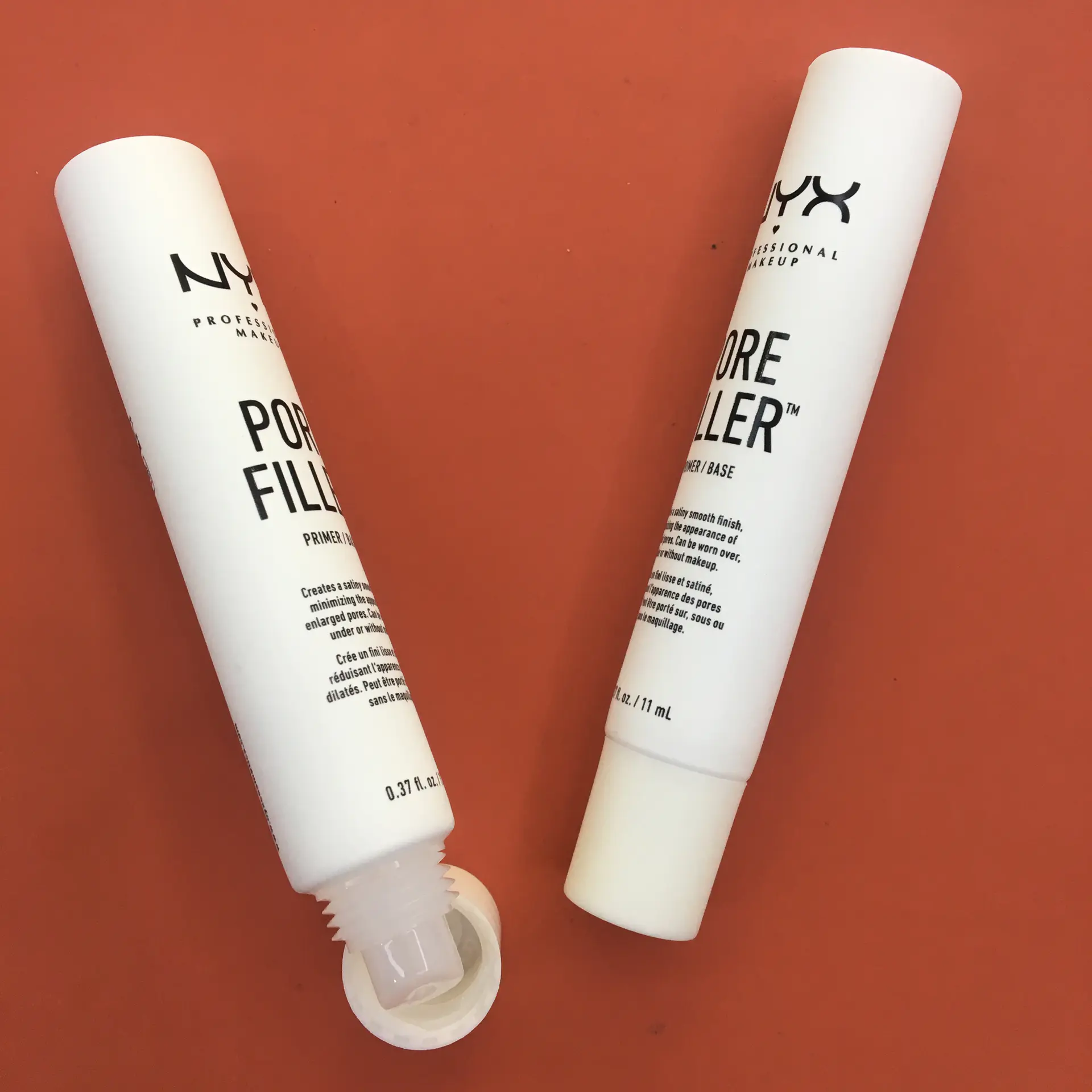 11ml long thin plastic white cosmetic PE tube for lip gloss