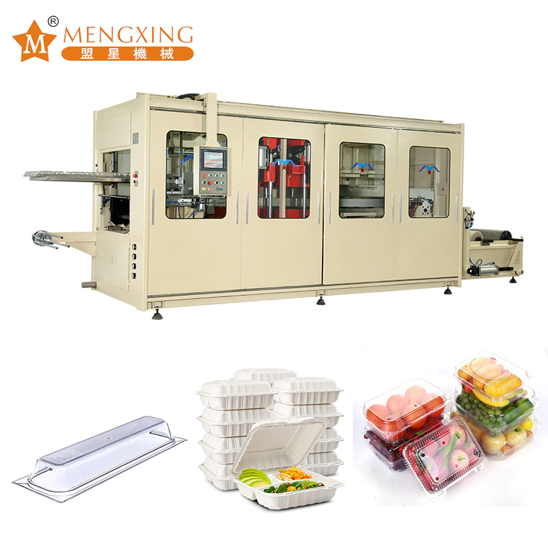 Plastic Disposable Products Thermoforming Machine Stack Fuction Emballage Mold Plastic Fruit Vegetale Container Vacuum Forming Machine