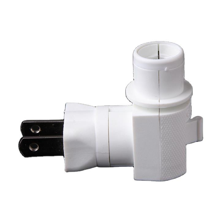 OEM 073A ETL approved USA Switch socket lamp holder rotating night light socket plug in ceramic with 5W or 7W and 110V or 120V