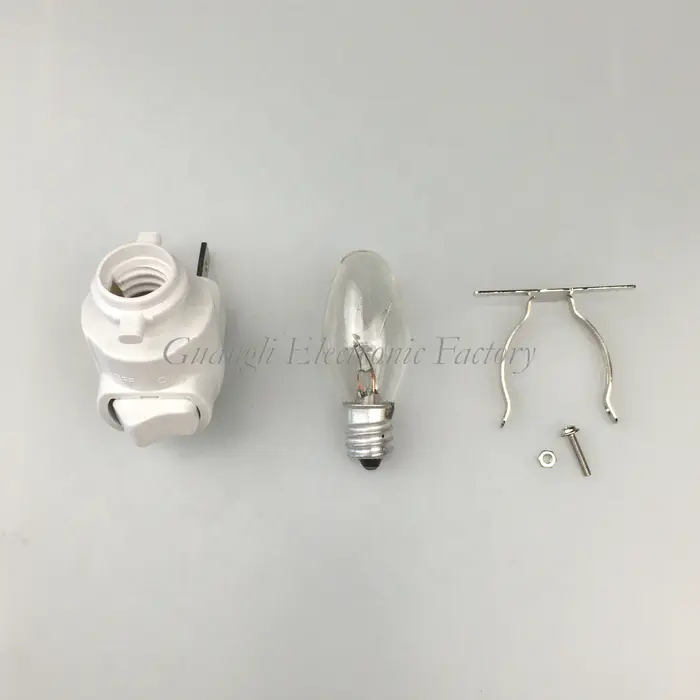 PC material Lamp BaseNight Light socket E12 caliber ETL USA PLUG LAMP