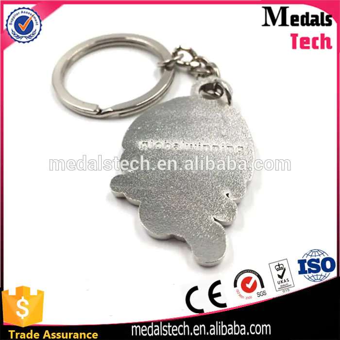 Wholesale cute custom high quality low price nickle plated soft enamel metal cartoon lion keychain