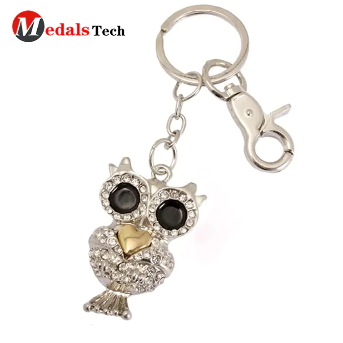 Key Chain Ring,zinc alloy die casting keychain,custom logo metal crystal keyring
