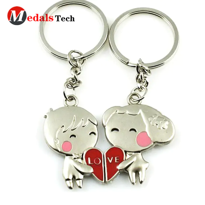 Best selling factory price heart metalweeding souvenir keychain
