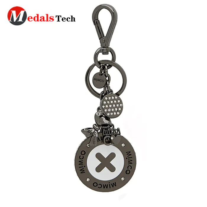 2019 custom beautiful metal gift logo keychain with dog hook