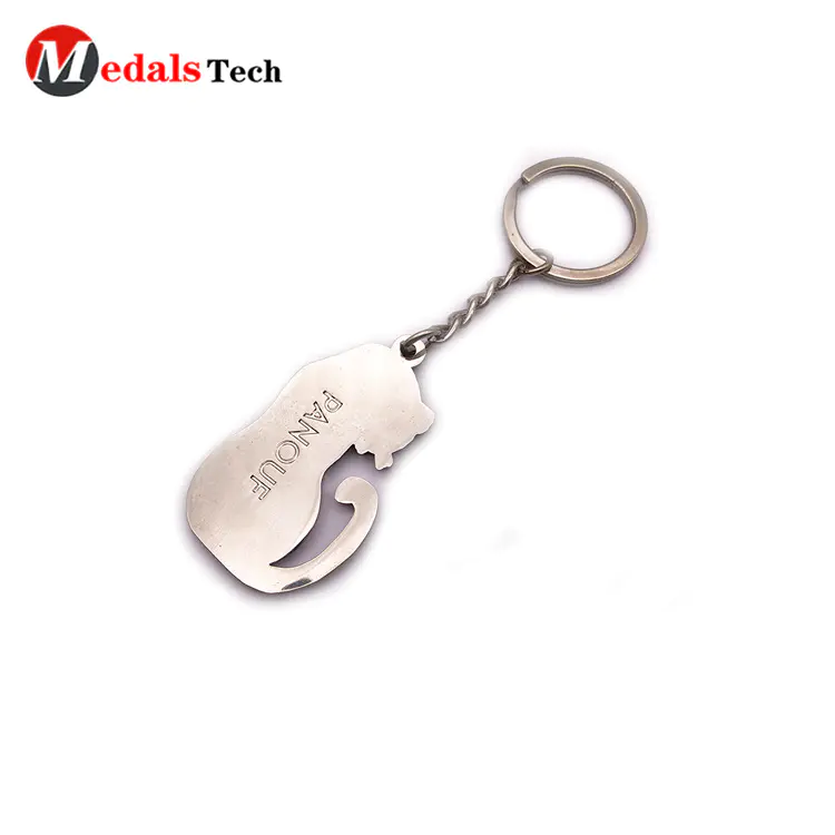 Cheap house shaped festival event souvenir keychain with dog hook