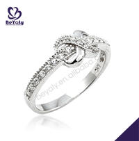 High quality cz silver infinity wedding rings