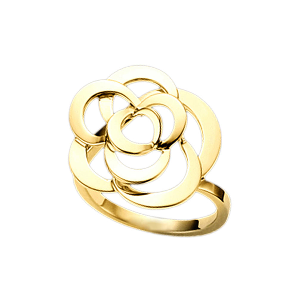 Anniversary souvenir flower 2 gram gold ring for women