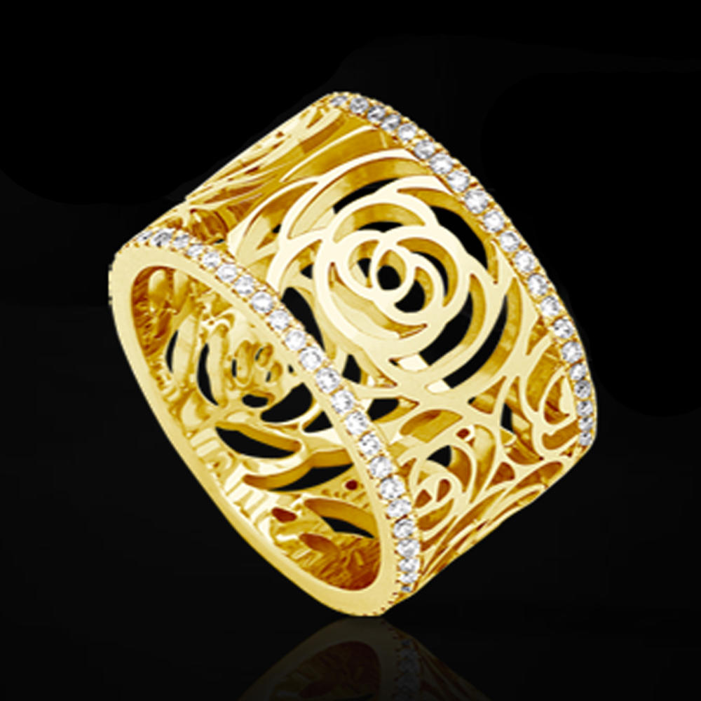 product-BEYALY-Rose cz beauty handmade solid gold ring mens-img-2