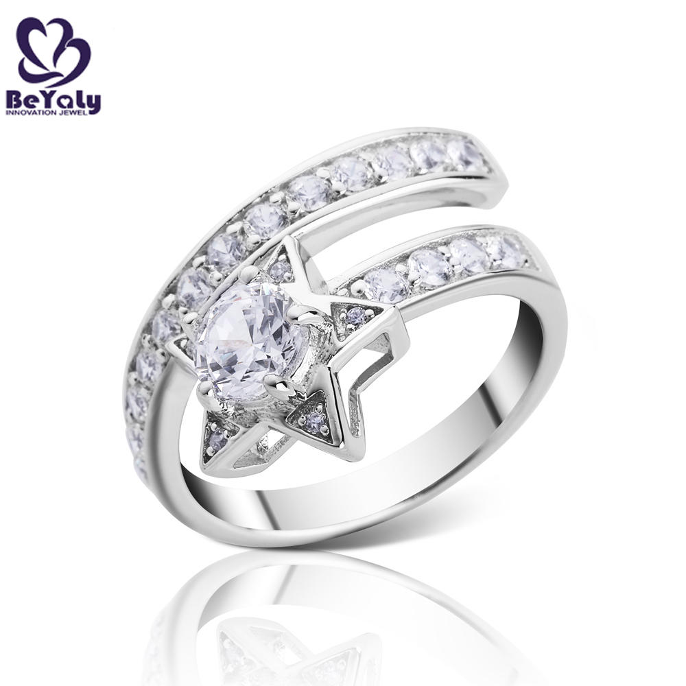 product-BEYALY-Fantastic girls cz star design 925 sterling silver index finger rings-img-2