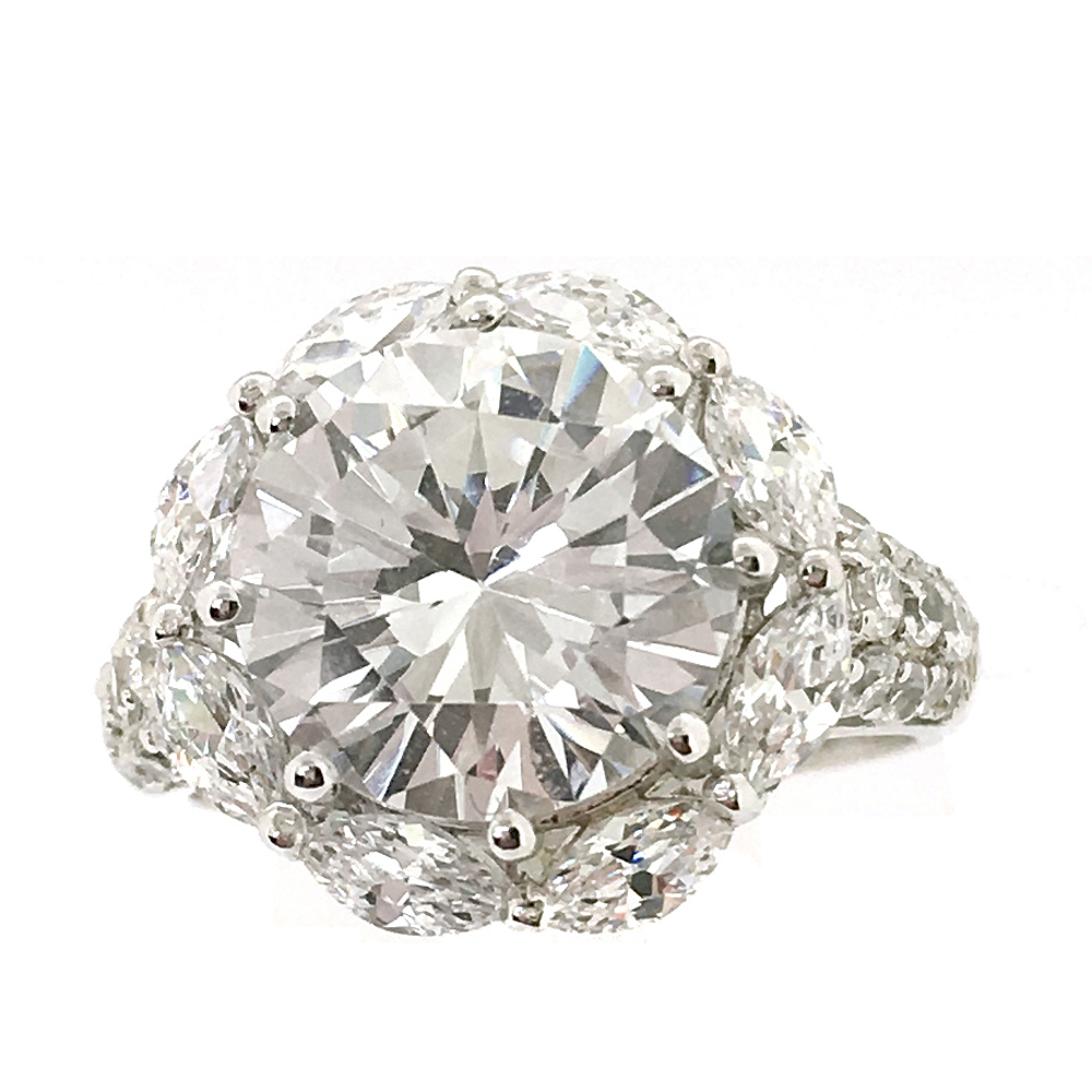 Hot sale pave cz 925 sun silver diamond ring