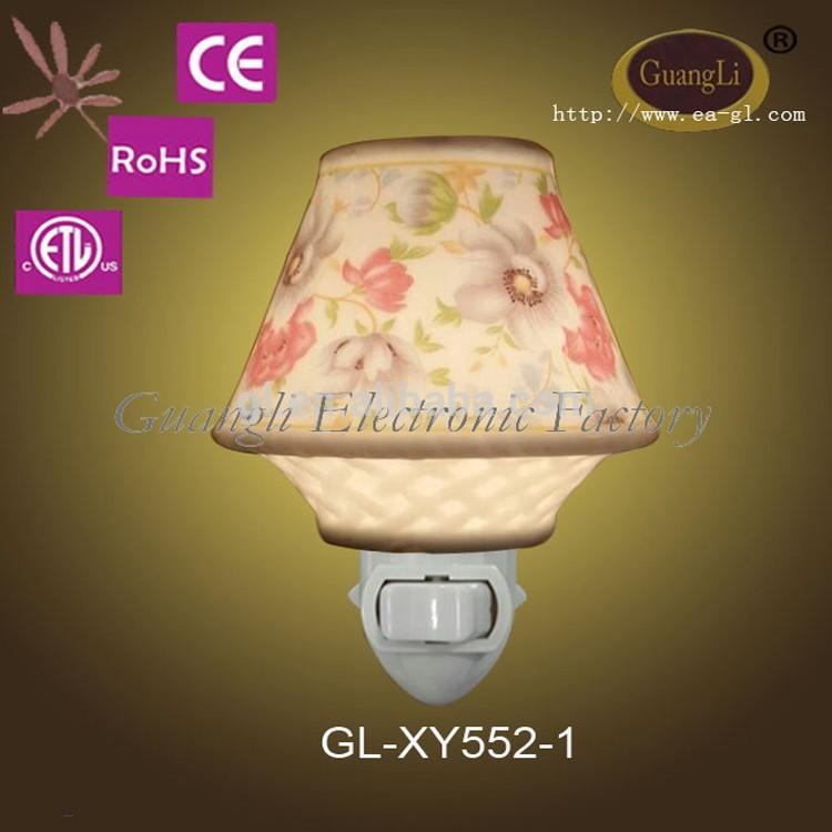 GL-TC01 OEM flower Ceramic Night light for living room lamp as decoration and good for health